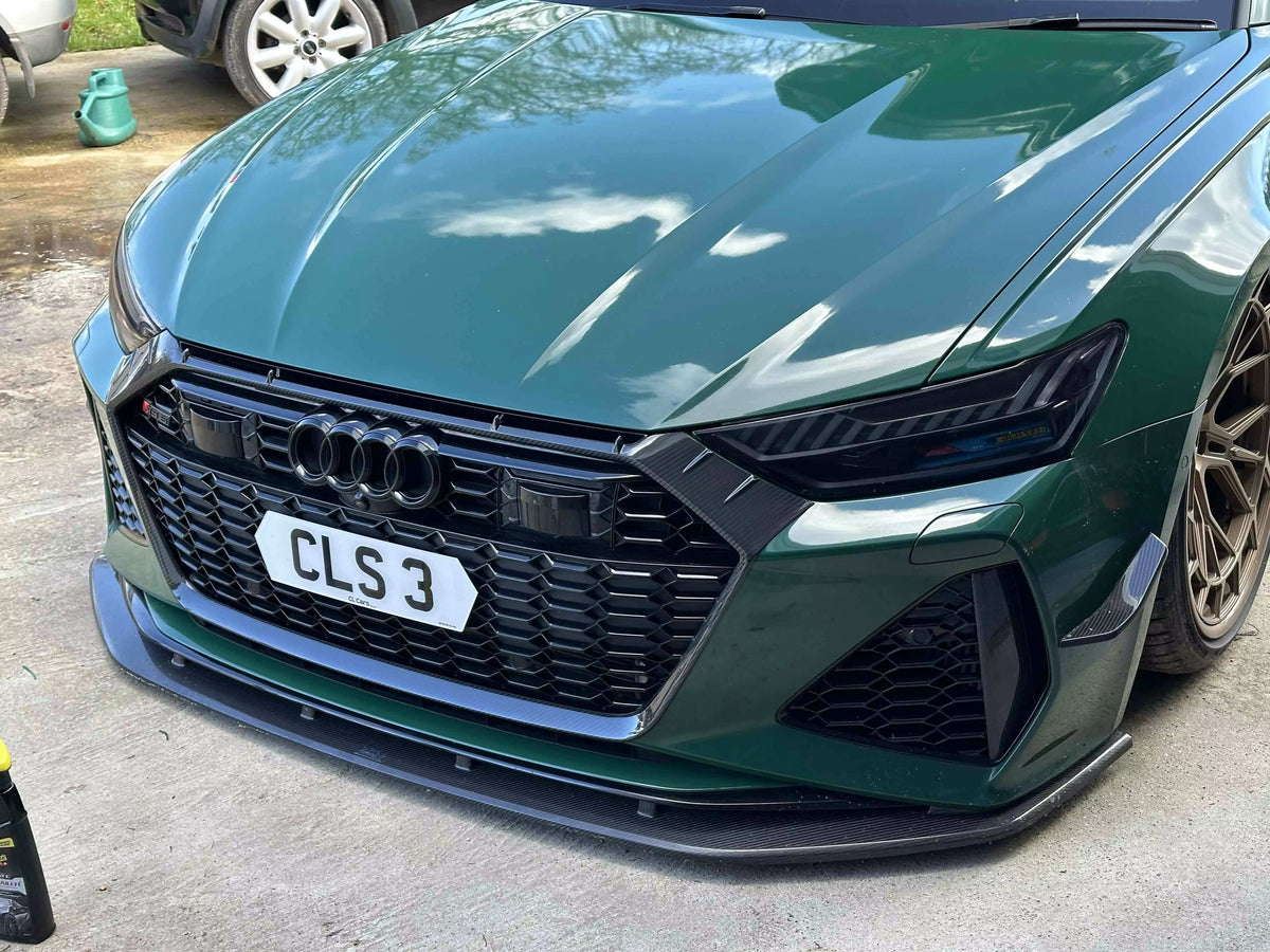 Dry Carbon Front Grille Grill Frame Cover - Audi RS6 RS7 C8 Avant.