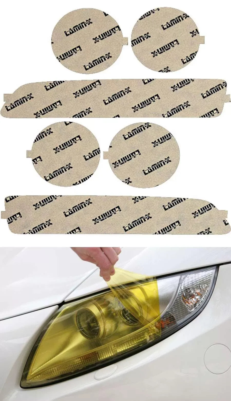 Lamin-X Acura Integra 1994-1997 Yellow Headlight Covers.
