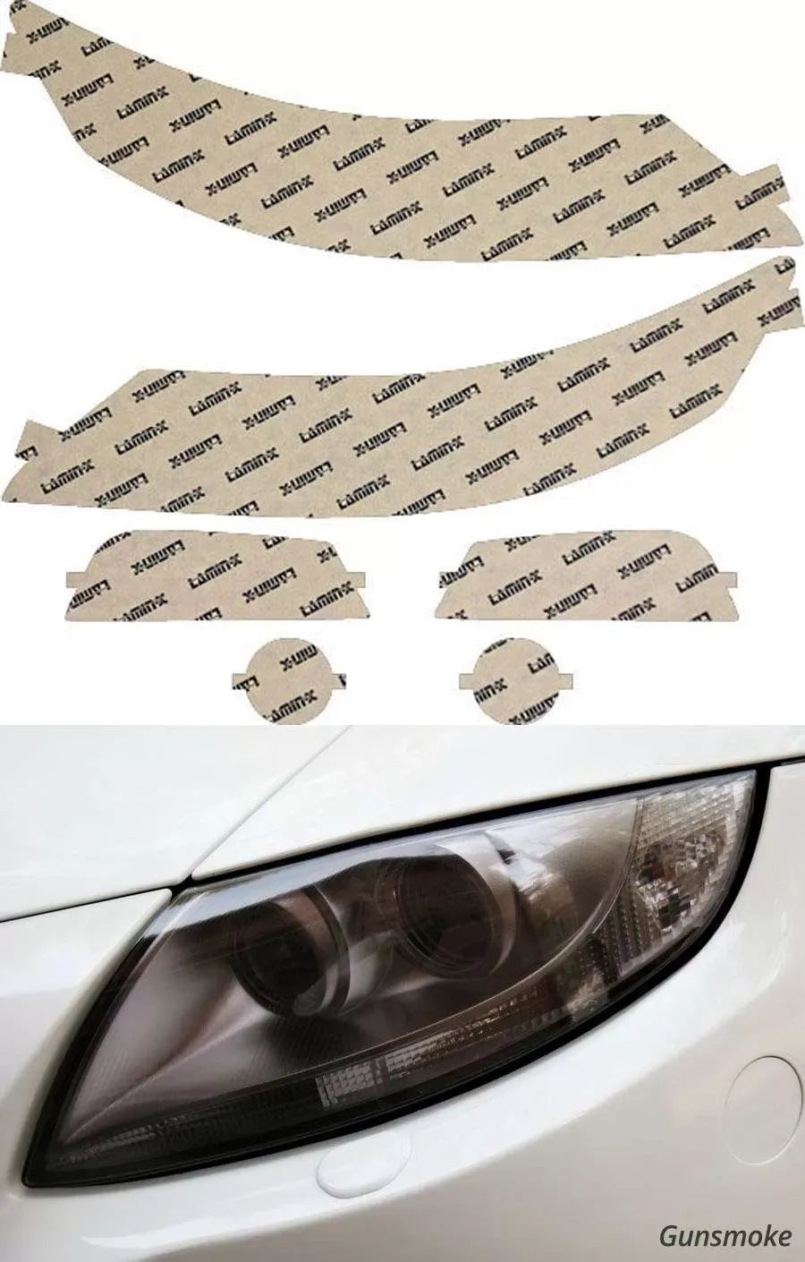 Lamin-X Acura TL 2012-2014 Gunsmoke Headlight Covers.