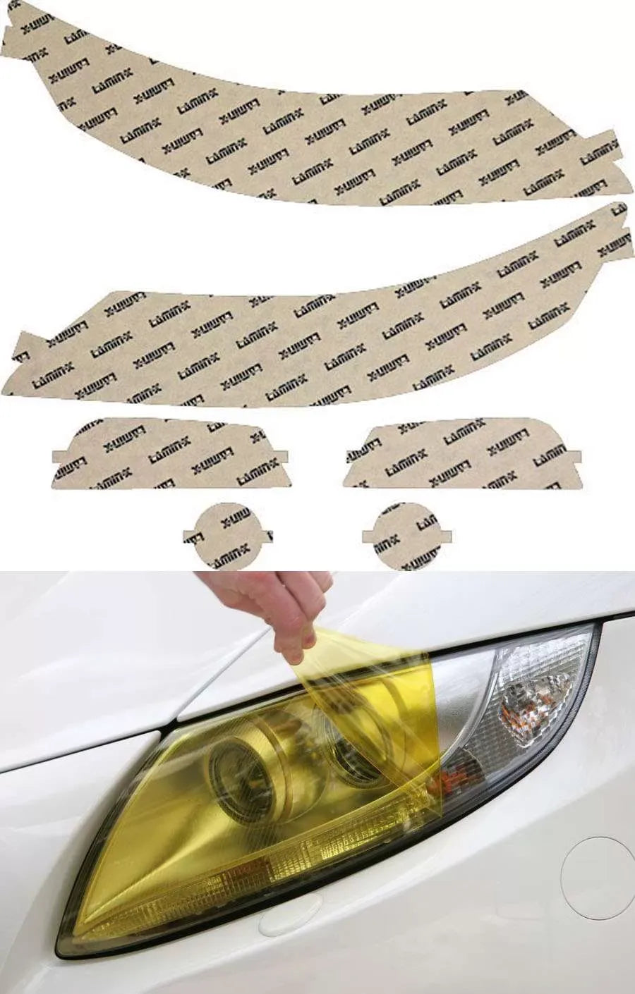 Lamin-X Acura TL 2012-2014 Yellow Headlight Covers.