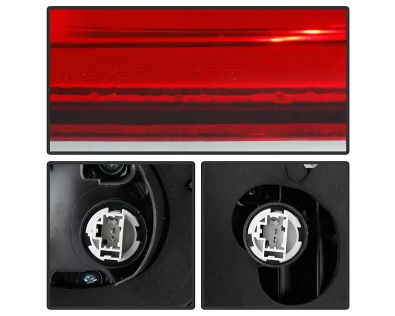 Xtune 4pcs Red Clear Light Bar LED Tail Lights Acura TSX 2006-2008.