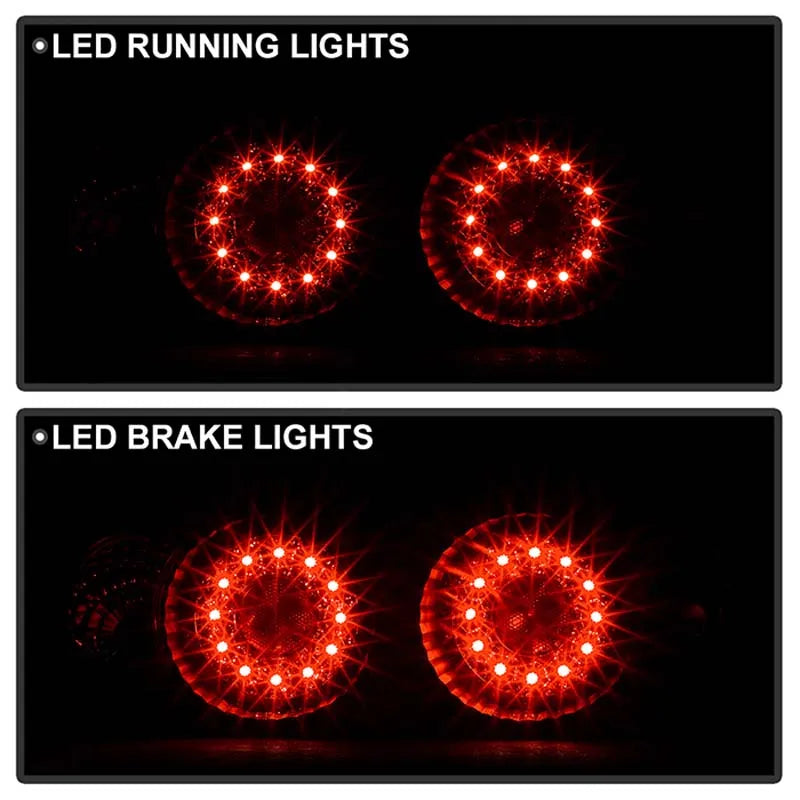 Spyder Auto Black LED Tail Lights for Acura RSX 2002-2004, Custom Fit, Durable Design