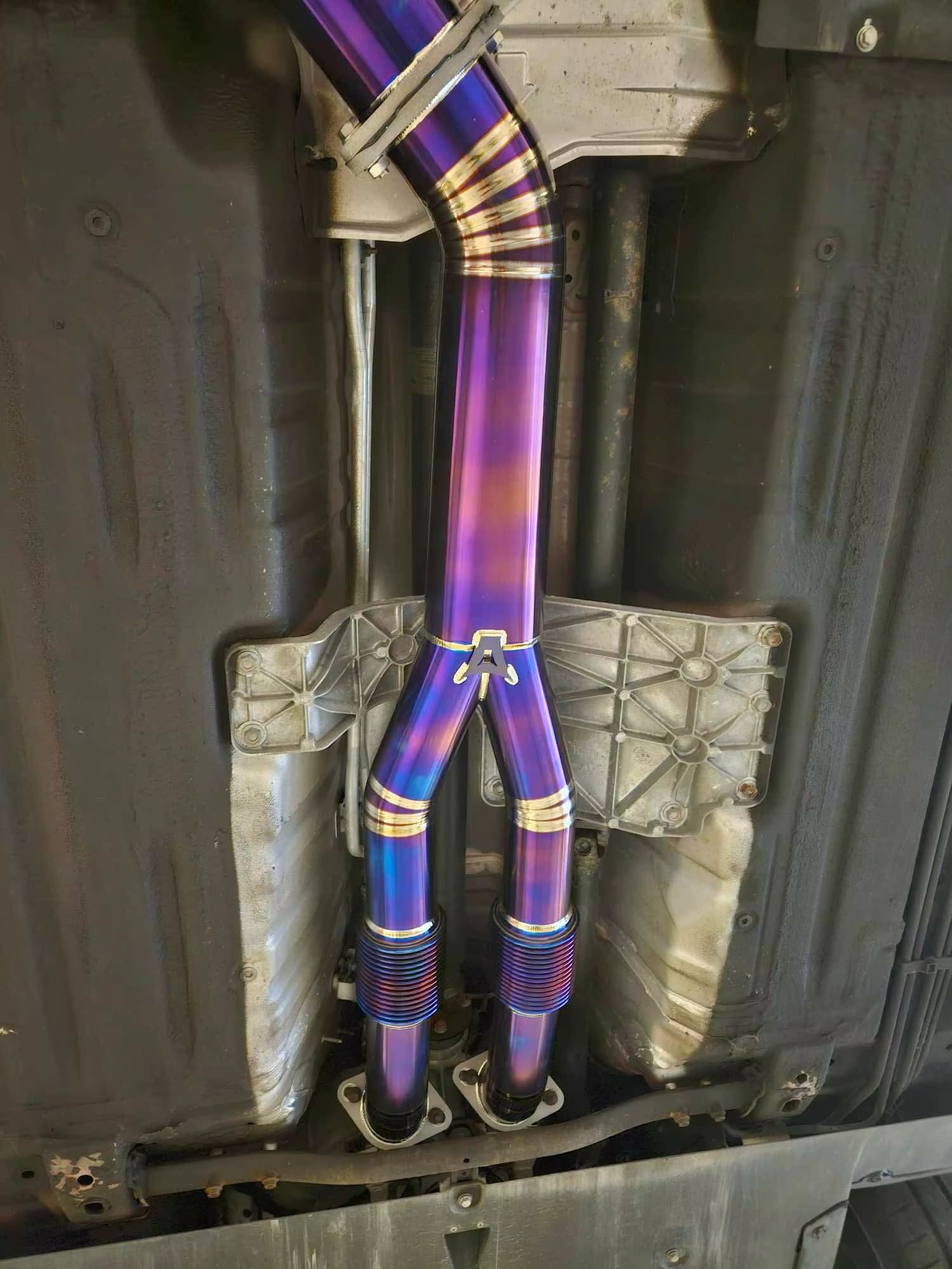 Titanium 4in Full Performance Sport Exhaust System - Nissan R35 GTR.