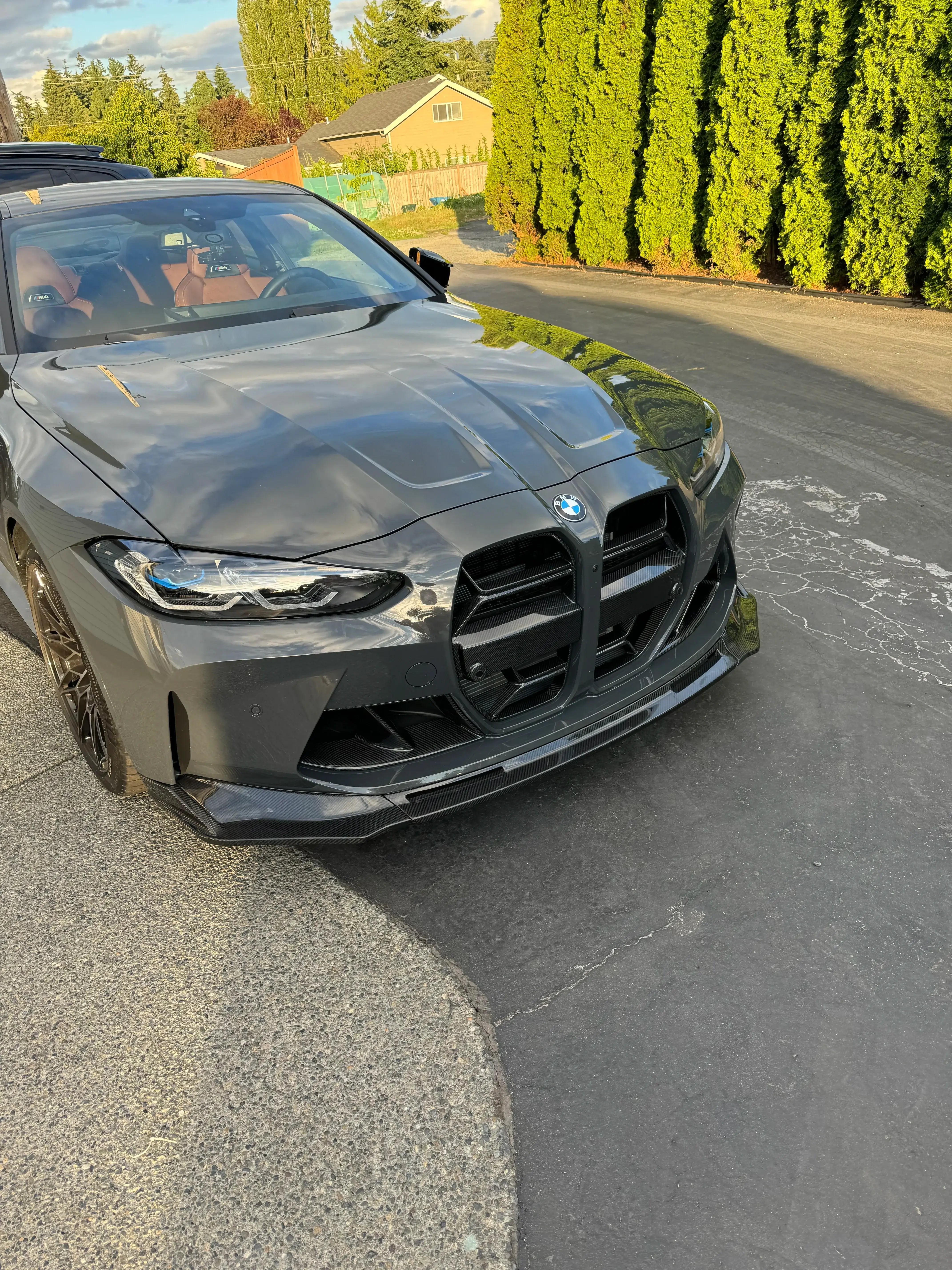 V Style Carbon Fiber Front Lip - BMW G80 M3 & G82 / G83 M4.
