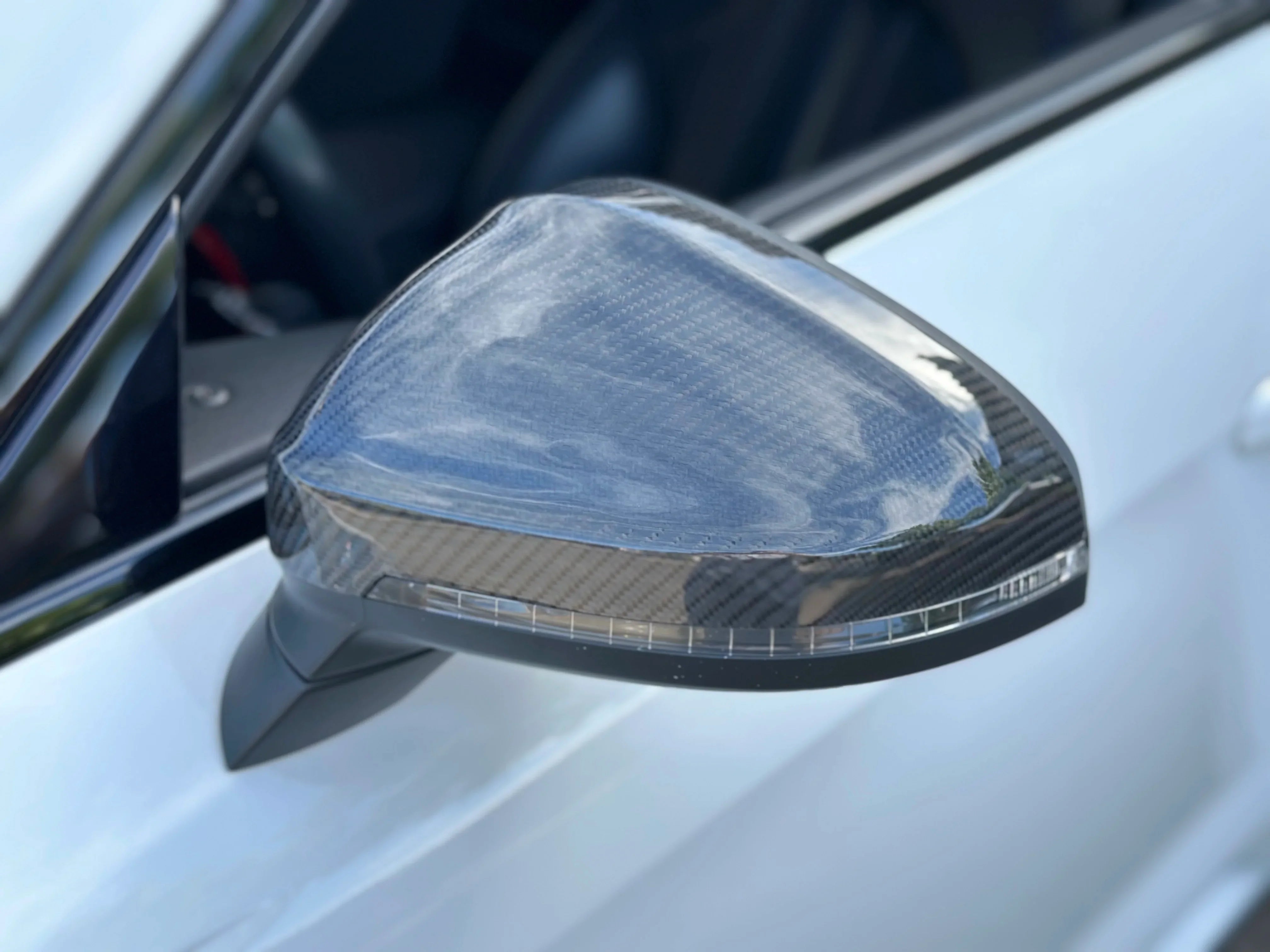 OEM Style Carbon Fiber Mirror Caps Replacement -Audi RS5 / S5 / A4 / S4 / & A5.
