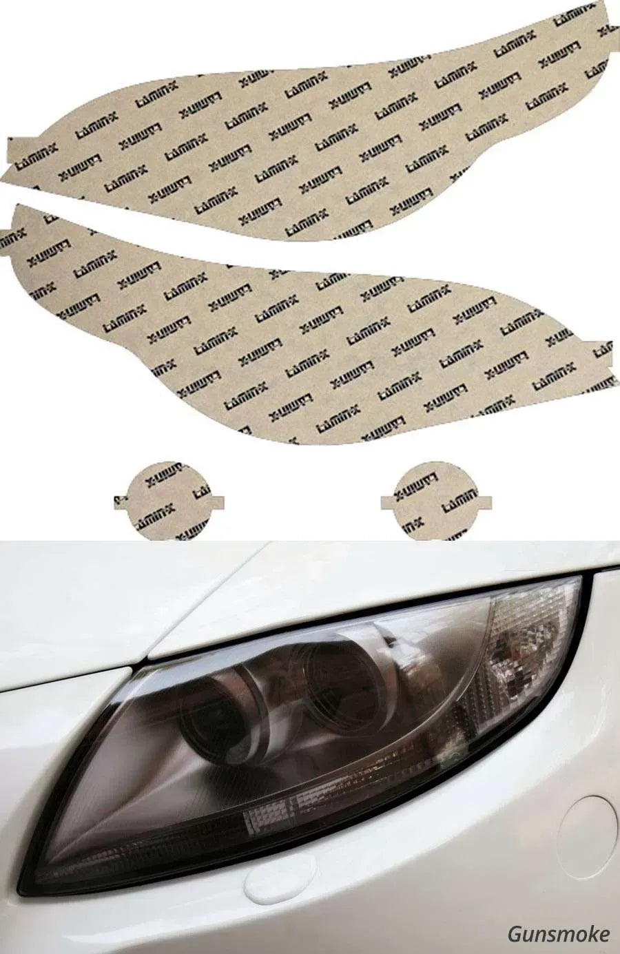 Lamin-X BMW M5 2005-2010 Gunsmoke Headlight Covers.