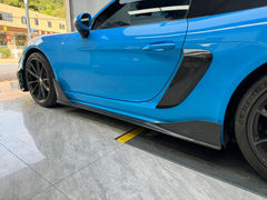 Winglet Carbon Fiber Side Skirts - Porsche 718 Cayman/Boxster.