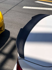 PSM Style High Kick Honeycomb Carbon Fiber Trunk Spoiler - BMW F80 M3 & F30 3 Series.