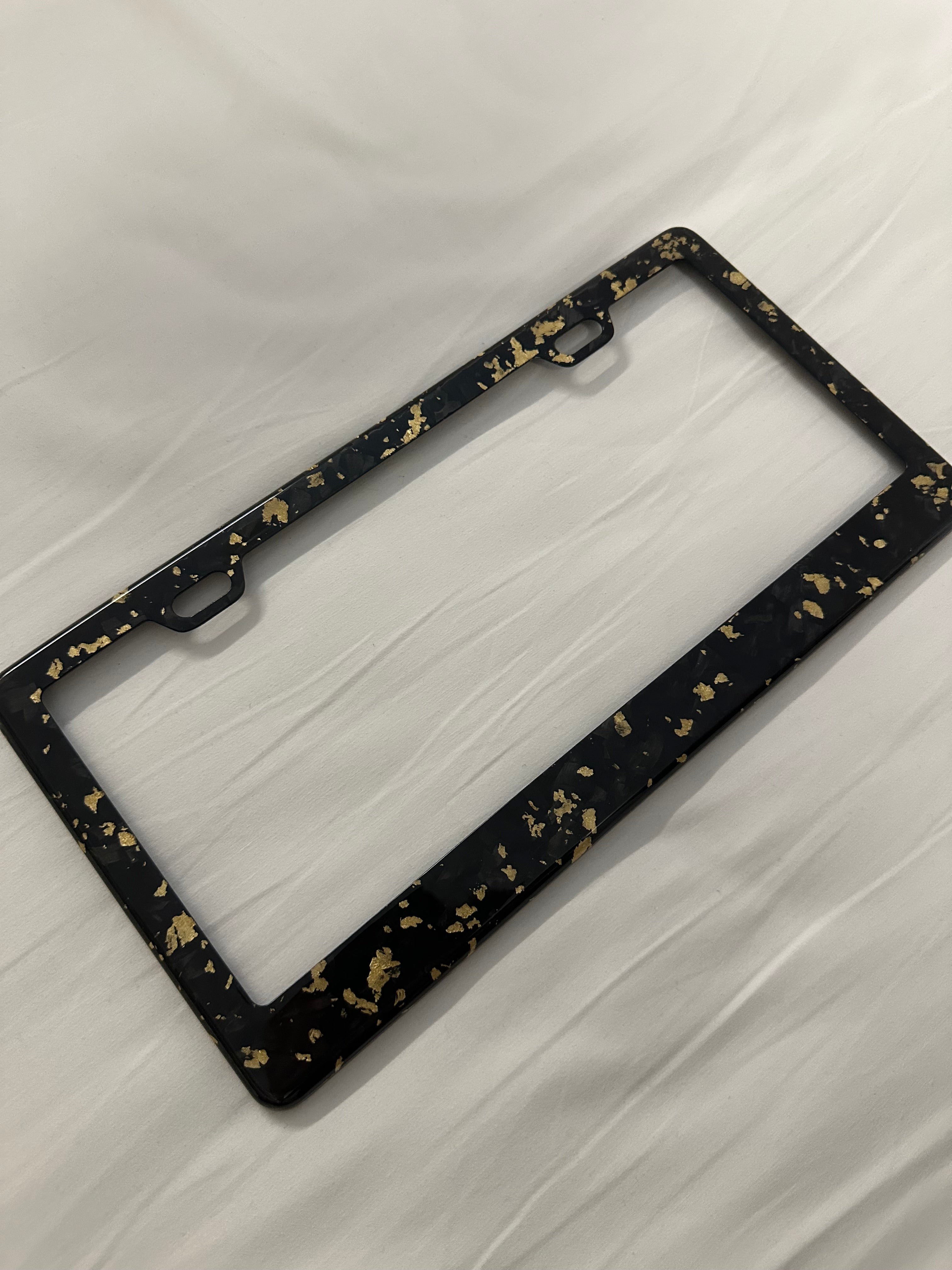 Colored Forged Carbon Fiber Universal License Plate Frame.