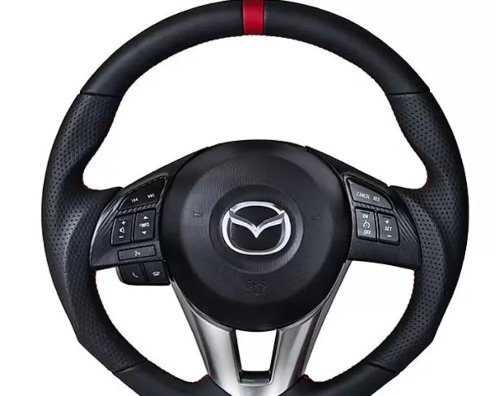 Buddy Club Sport Leather Steering Wheel Mazda CX-3 | CX-5 | CX-9 2016+.