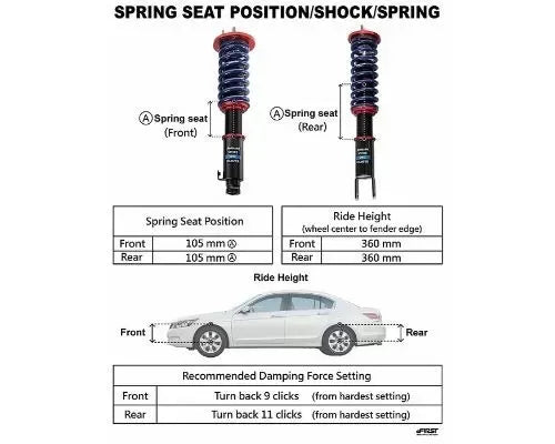 Buddy Club Sport Spec Damper Coilovers Kit Honda Accord | Acura TSX 2008-2013