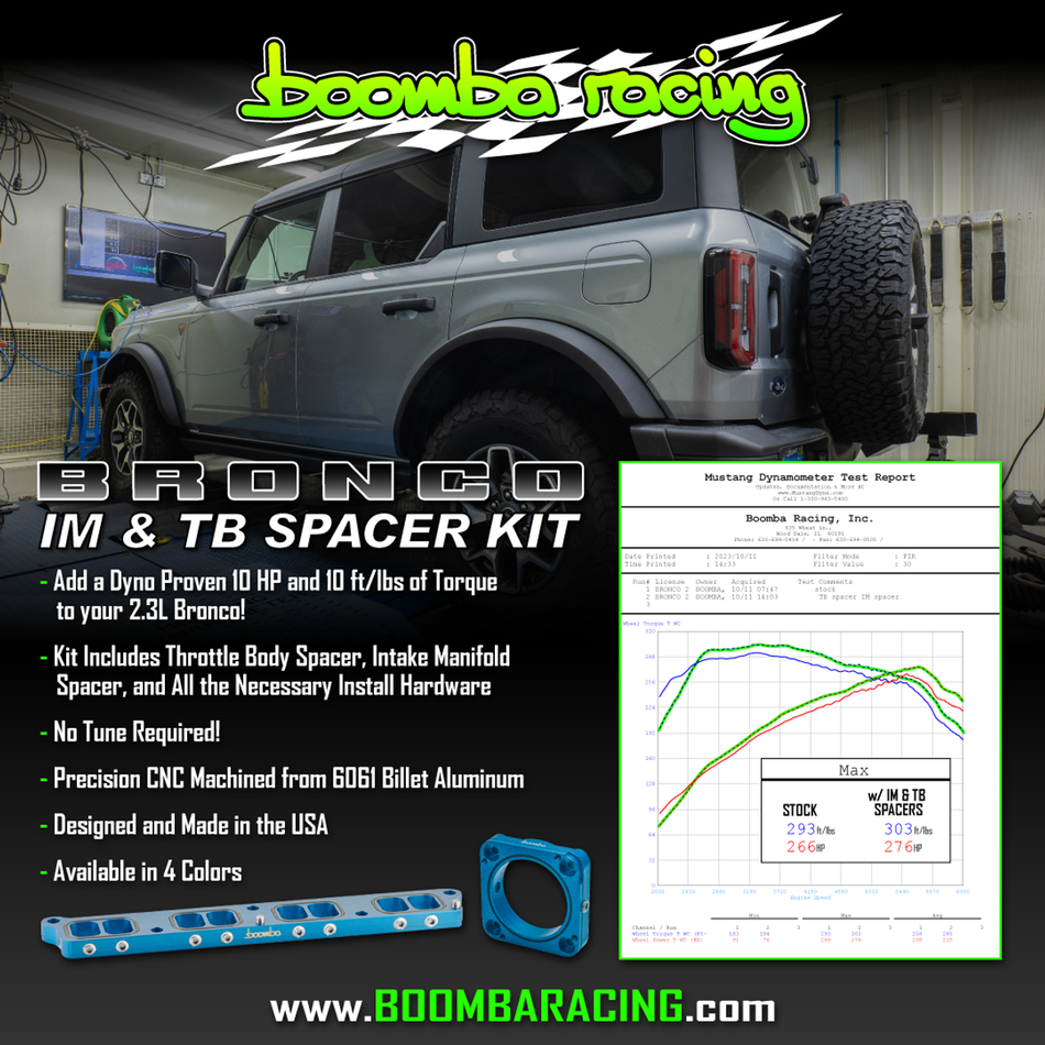 BRONCO / RANGER 2.3L INTAKE MANIFOLD & THROTTLE BODY SPACER KIT