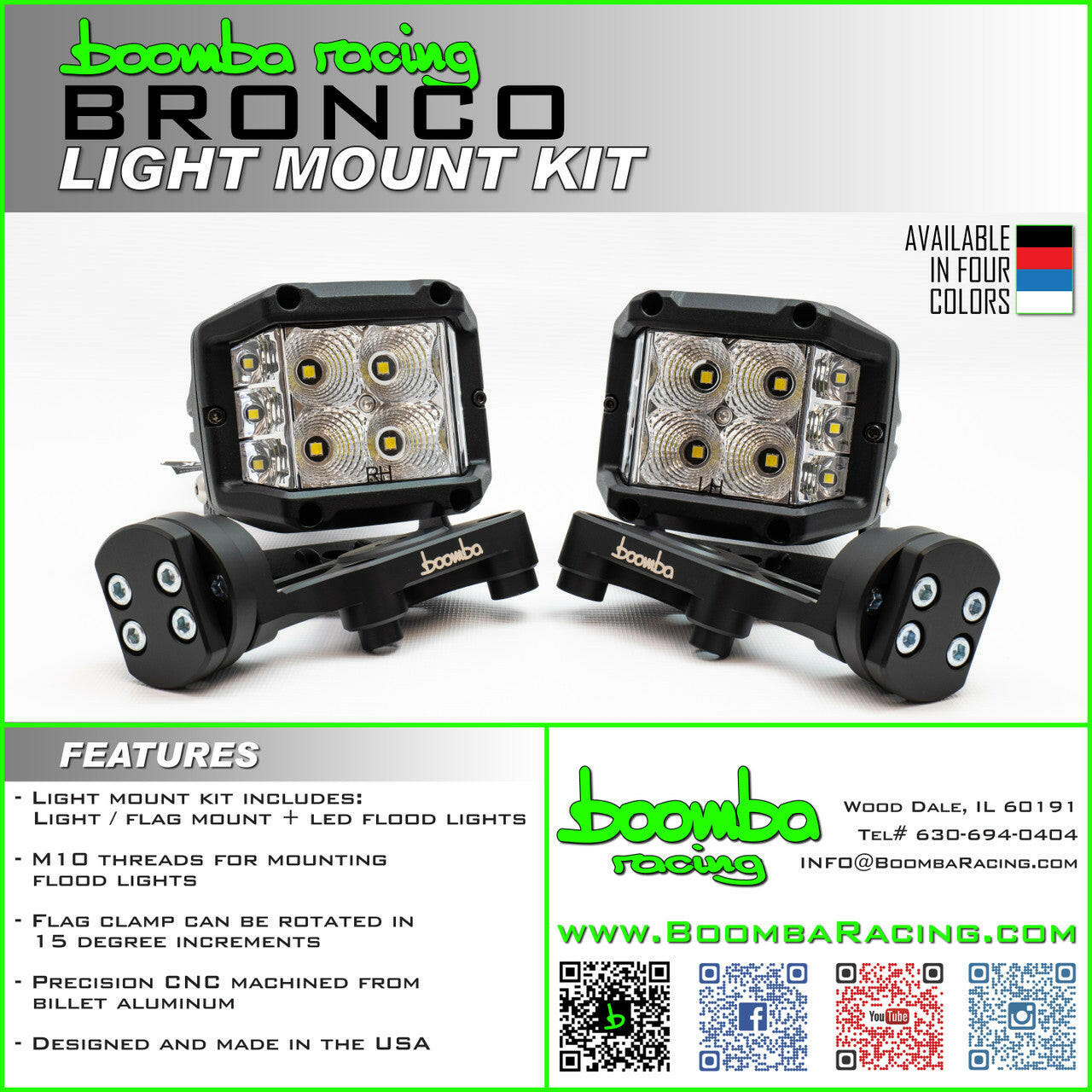 FORD BRONCO LIGHT MOUNT KIT.