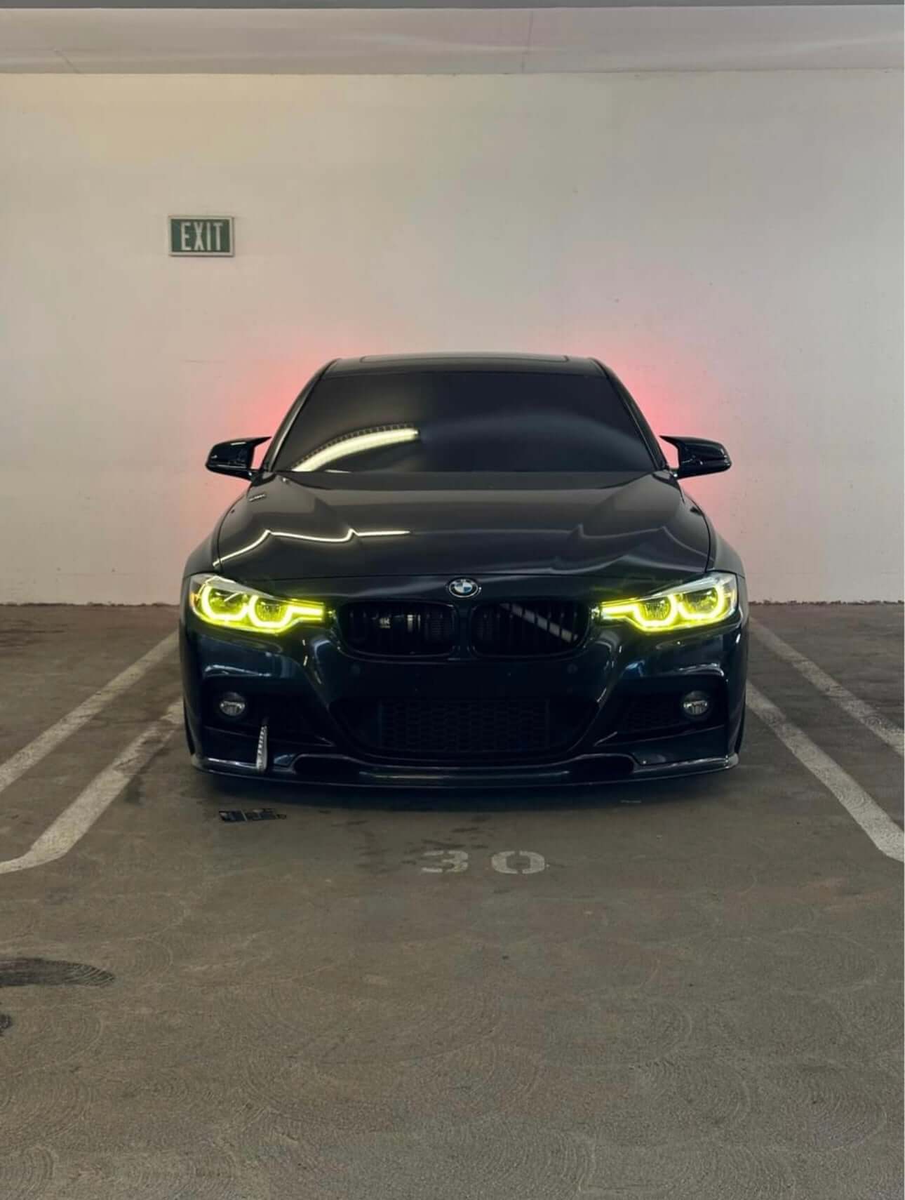Carbon Fiber M Sport Front Bumper Lip for BMW F30 3 Series 2012-2019 V style.
