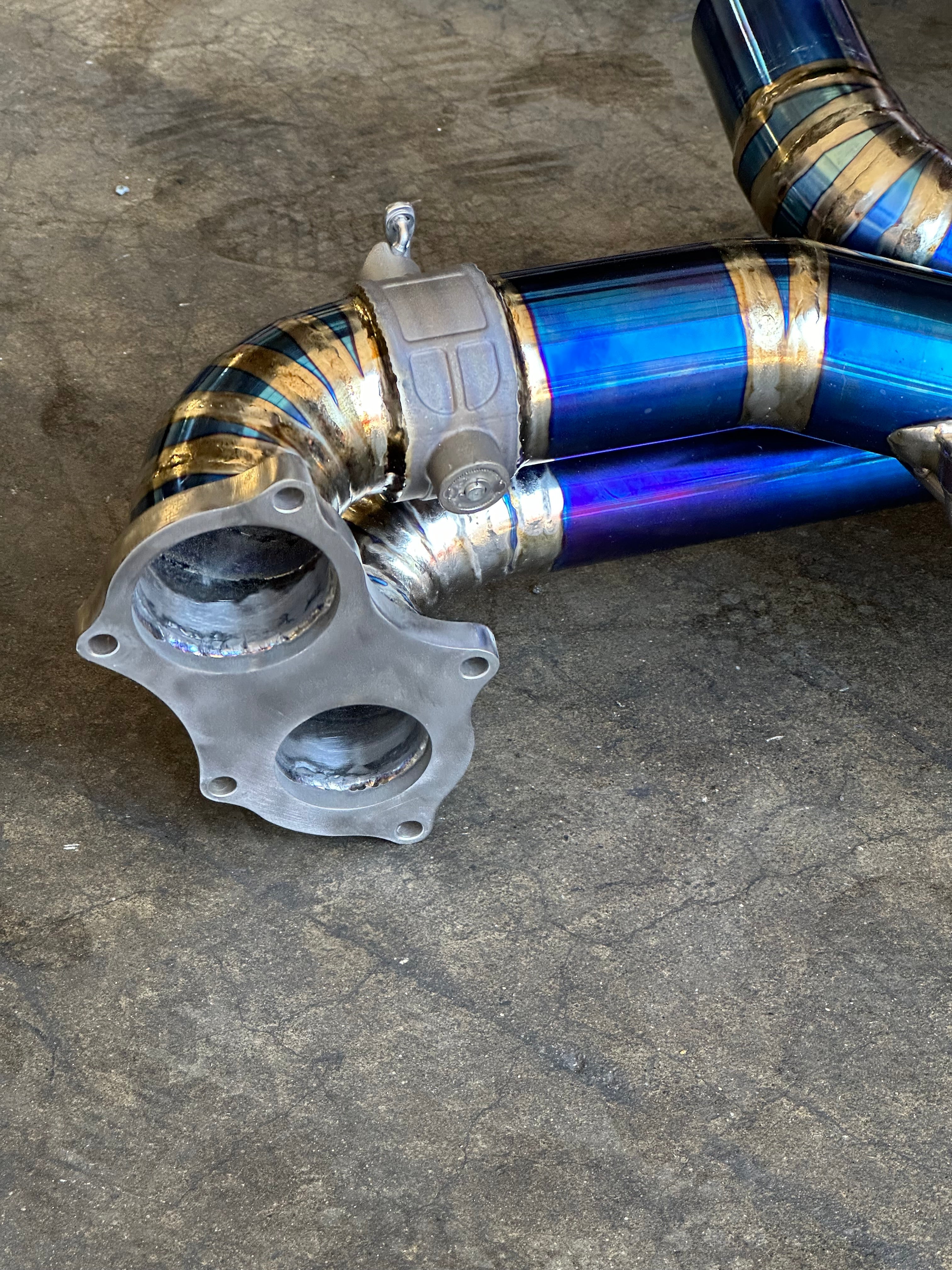Titanium Valved Exhaust System Catback - Porsche 718 GT4.