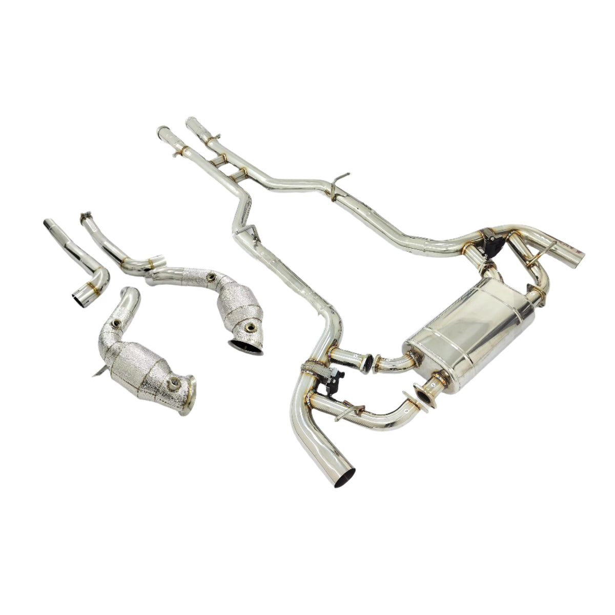 Full Valved Exhaust Catback System W/ Down Pipes (SS304) - Mercedes Benz AMG GT GTS GTC GTR 4.0T.