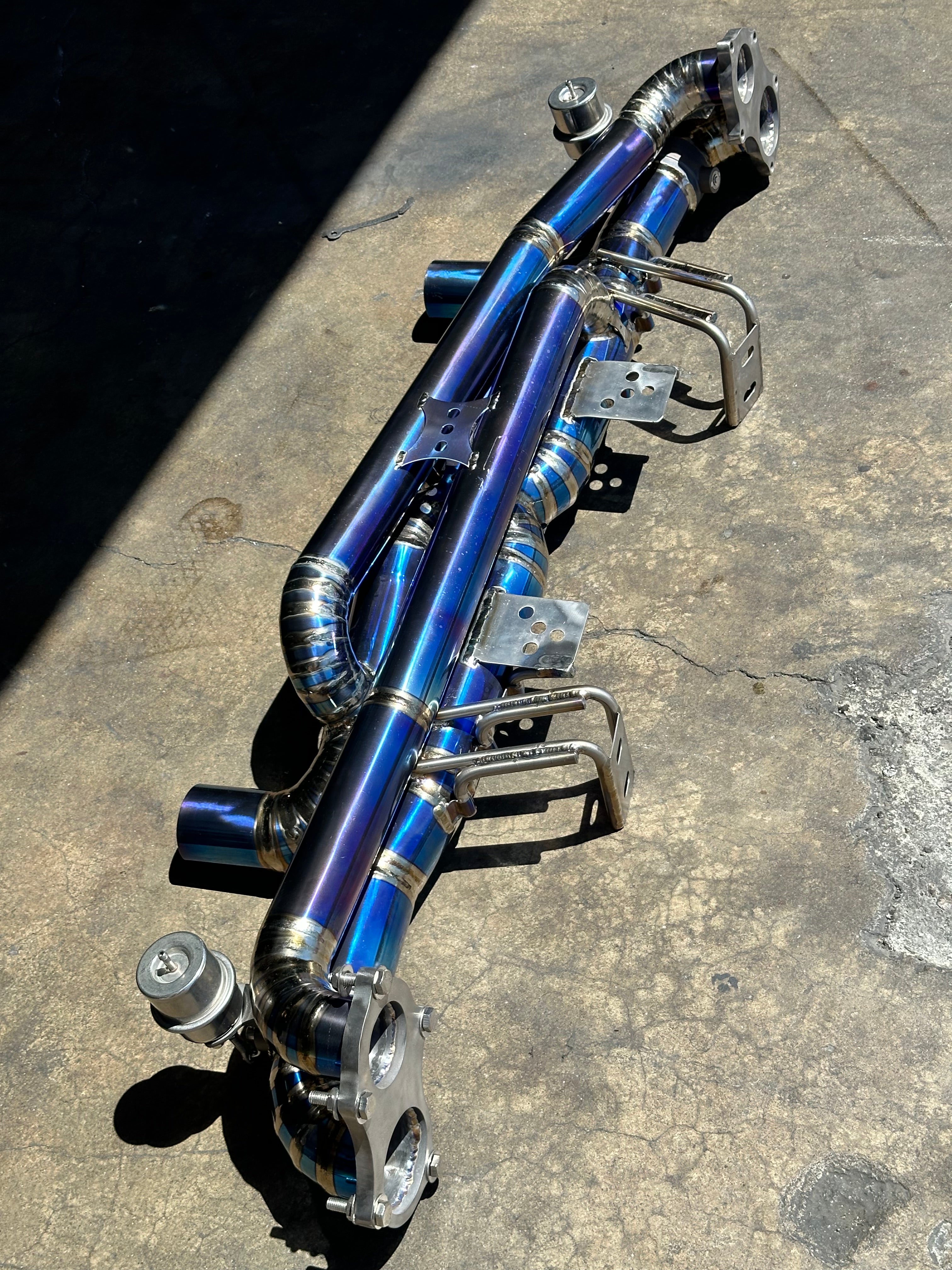 Titanium Valved Exhaust System Catback - Porsche 718 GT4.