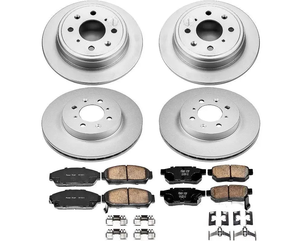 Power Stop Z17 Evolution Geomet Coated Brake Kit Front & Rear Acura Integra 1994-2001.