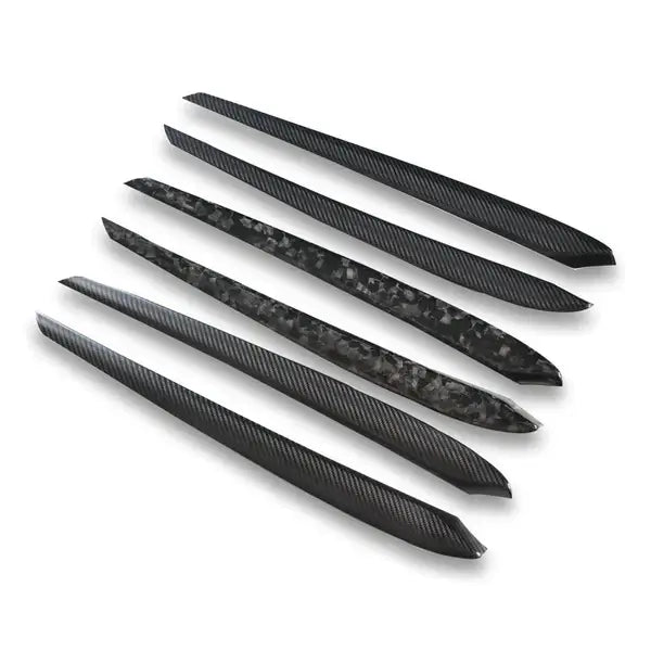 Carbon Fiber Interior Door Trim Set - Tesla Model 3 & Y.
