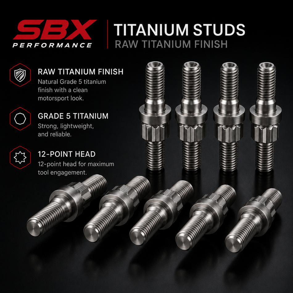 SBX Raw Grade 5 Titanium Stud Kit - FK8 / FL5 / DE5