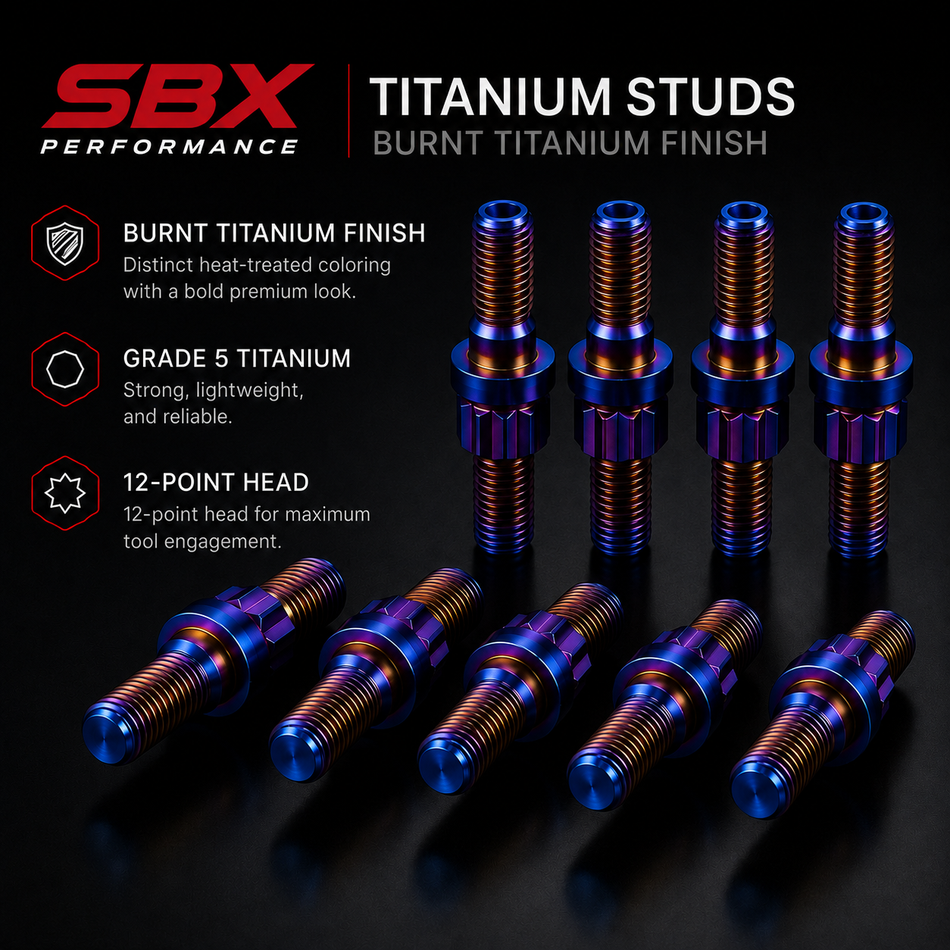 SBX Burnt Grade 5 Titanium Stud Kit - FK8 / FL5 / DE5
