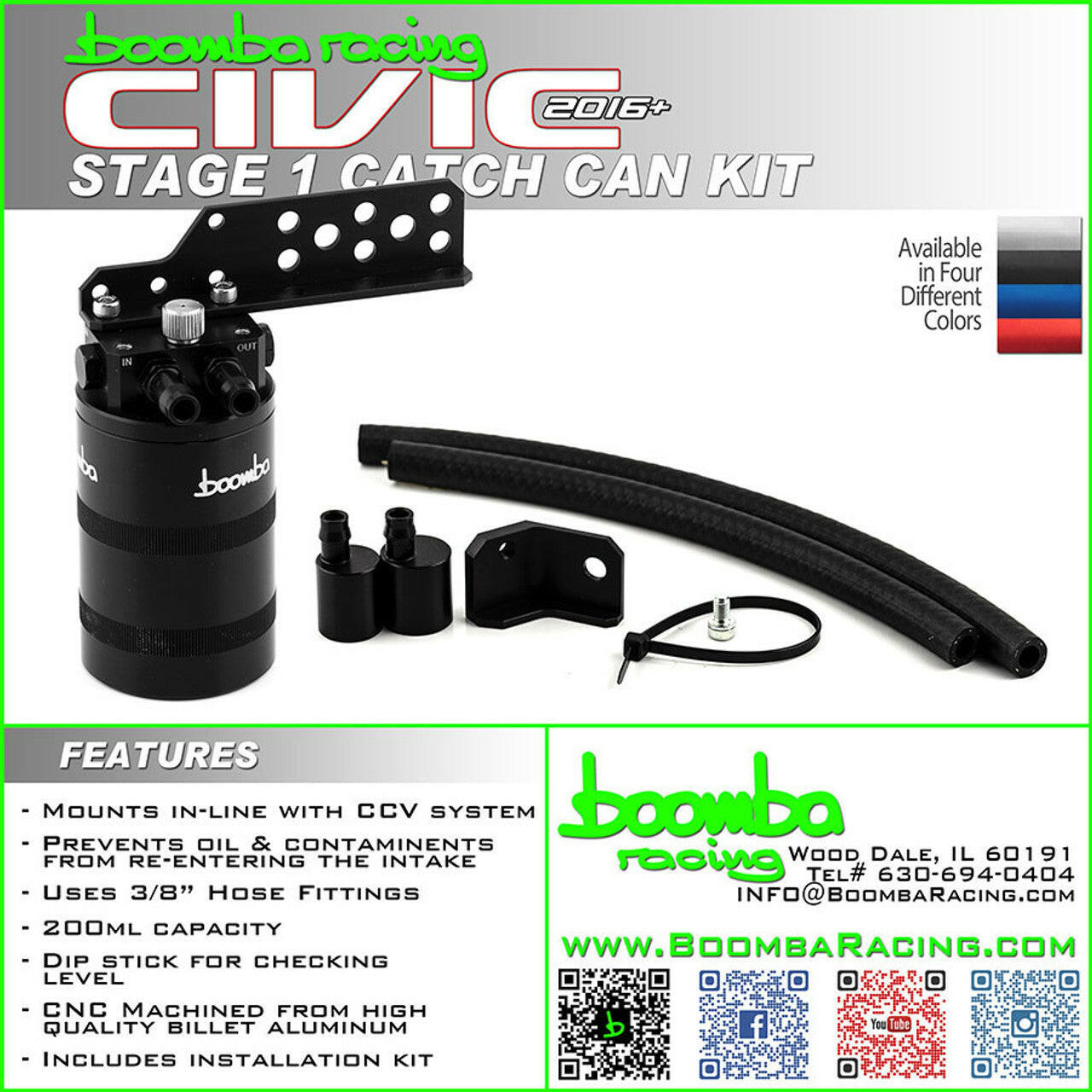 CIVIC X STAGE 1 CATCH CAN KIT.