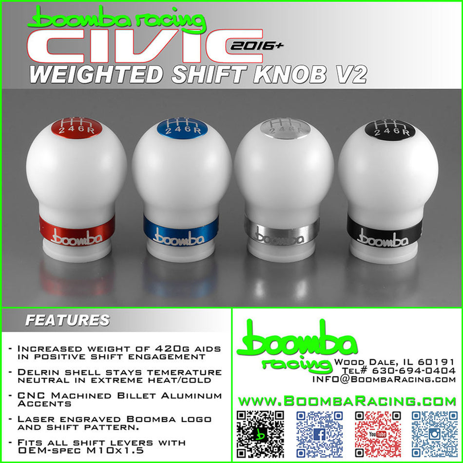 CIVIC X 420G SHIFT KNOB WHITE
