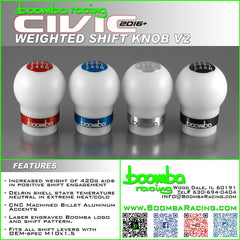 CIVIC X 420G SHIFT KNOB WHITE.