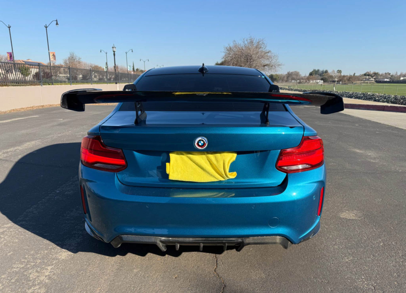 AD Style Carbon Fiber Swan Neck Wing - BMW G87 / F87 M2 & G42 / F22 2 series.