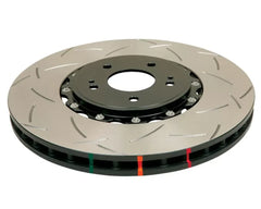 DBA 5000 Series T3 Fully Assembled 2-Pc Silver Hat Slot Rotor Audi RS3 4V Sedan 2006-2017.