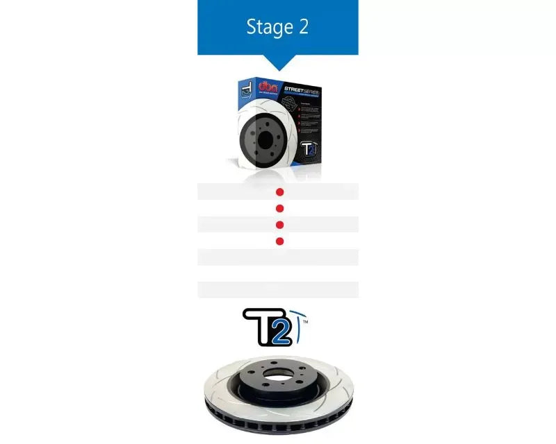 DBA Rear T2 Slotted Street Series Rotor Acura Integra Type R 97-01.