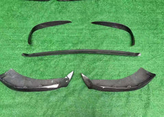 Carbon Fiber Front Bumper Lip Spoiler W/ Splitters - Mercedes Benz S Class W222.