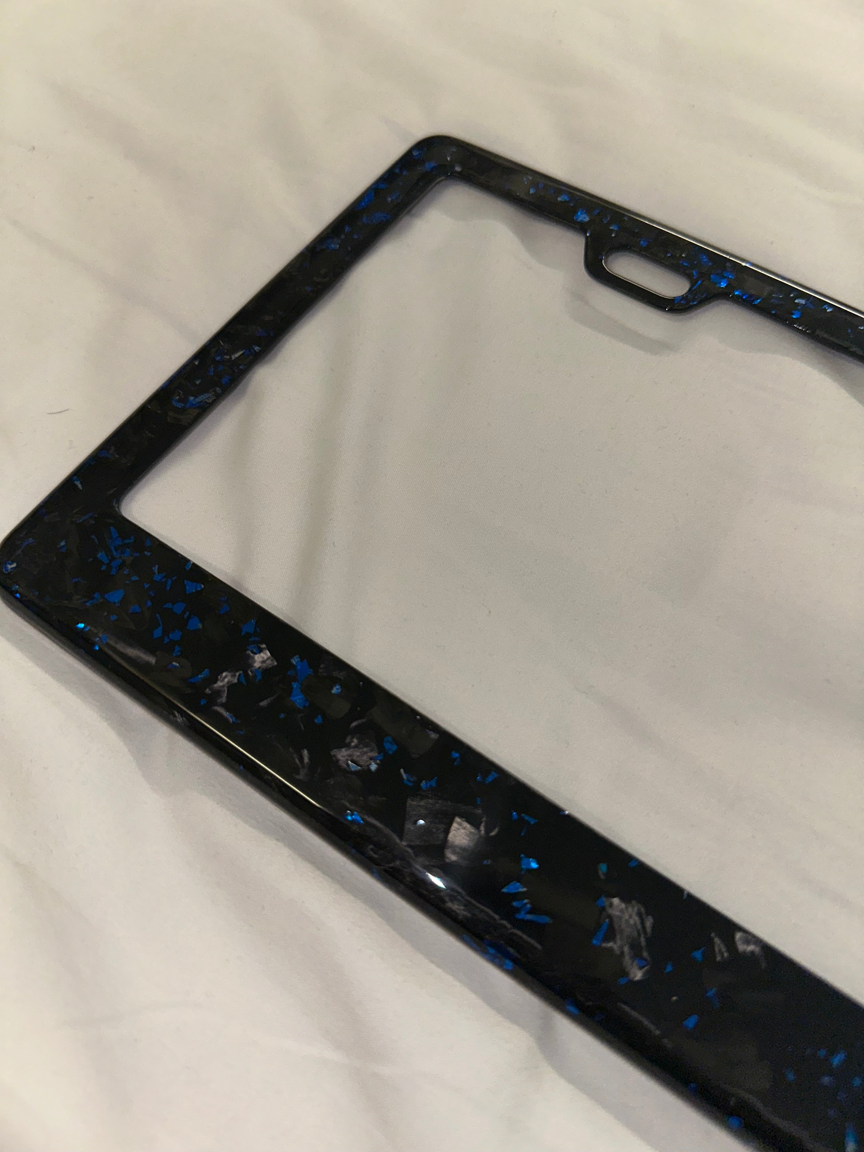 Colored Forged Carbon Fiber Universal License Plate Frame.