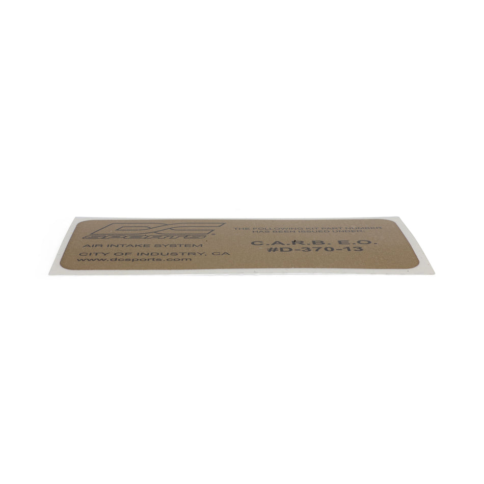 DC Sports CARB Sticker D-370-13 (For Intakes)