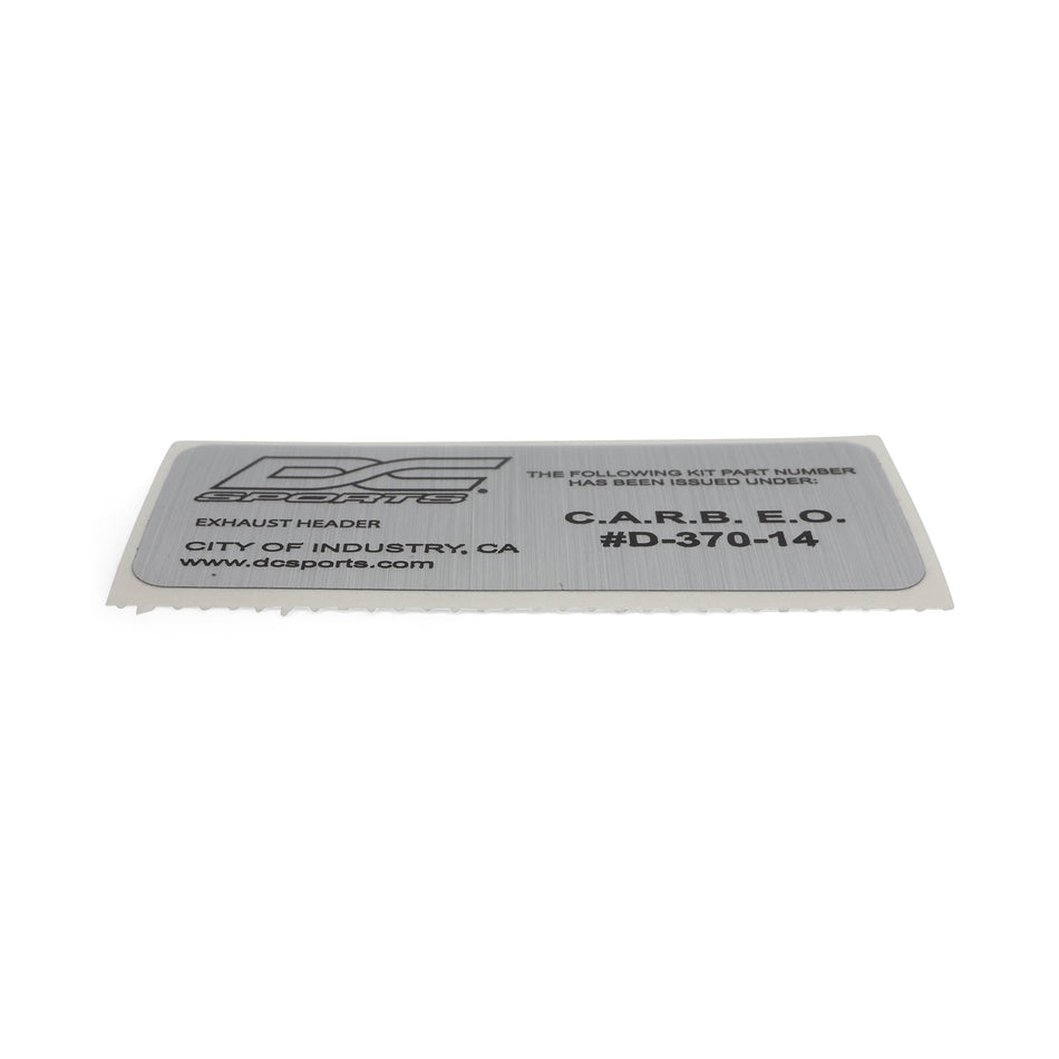 DC Sports CARB Sticker D-370-14 (For Headers)