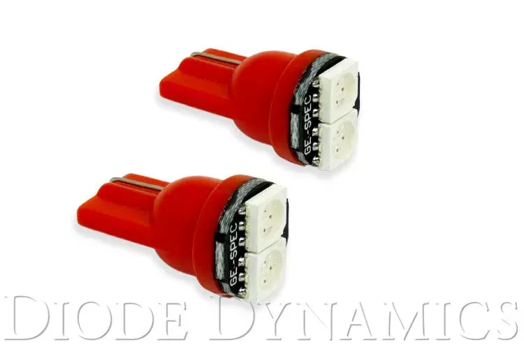 Diode Dynamics 194 LED Bulb SMD2 LED Red Pair.