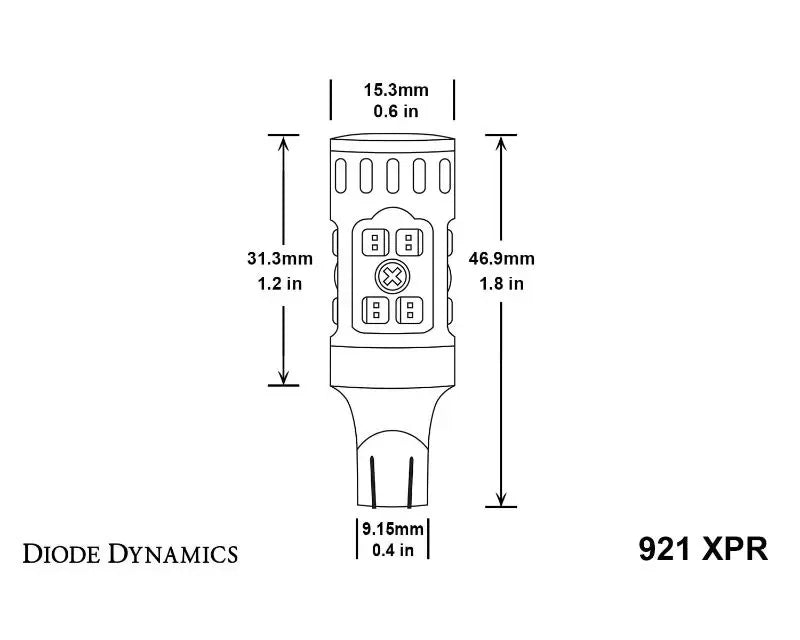 Diode Dynamics 921 XPR LED Bulb Single Red.