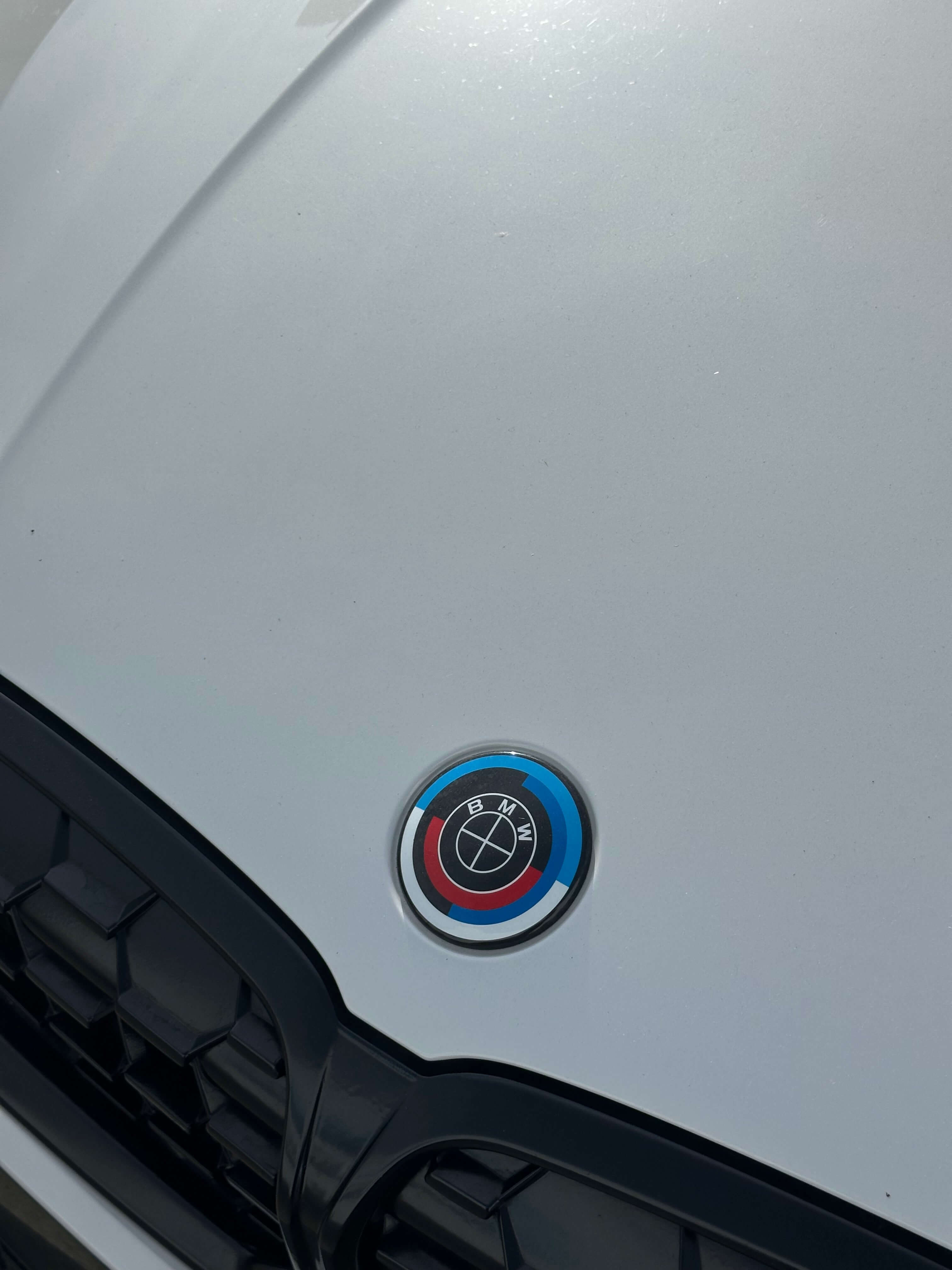 Carbon Fiber 50th Years M Heritage Emblem Roundel Cover &  Hub Cap Replacement (7 Piece)- BMW Roundel.
