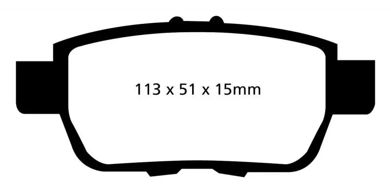 EBC Brakes Redstuff Premium Street Rear Disc Brake Pad Set FMSI D1103 Acura TL Rear 2009-2014