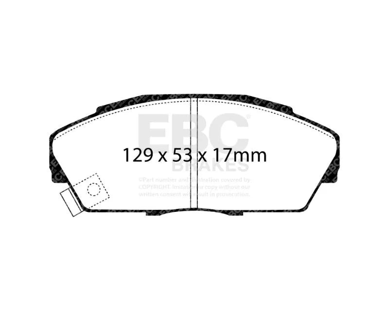 EBC Brakes Bluestuff Brake Pad 5000 Series TrackDay Set Acura | Honda 1986-1994.