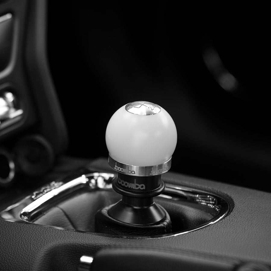 Mustang S550 Weighted Shift Knob White