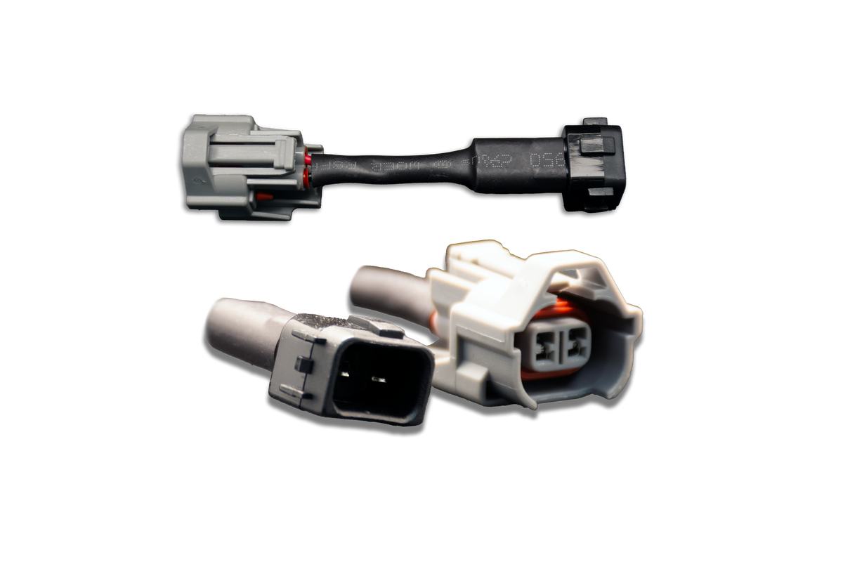 Fuel Injector Clinic Set of 4 Denso (Female) to Honda OBD2 (Male) Injector Plug Adapters / PADPDtoH4