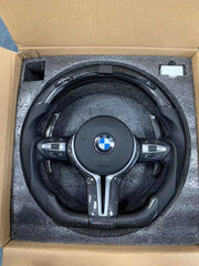 M Performance Carbon Fiber Steering Wheel w/ LED race display - BMW F Chassis.