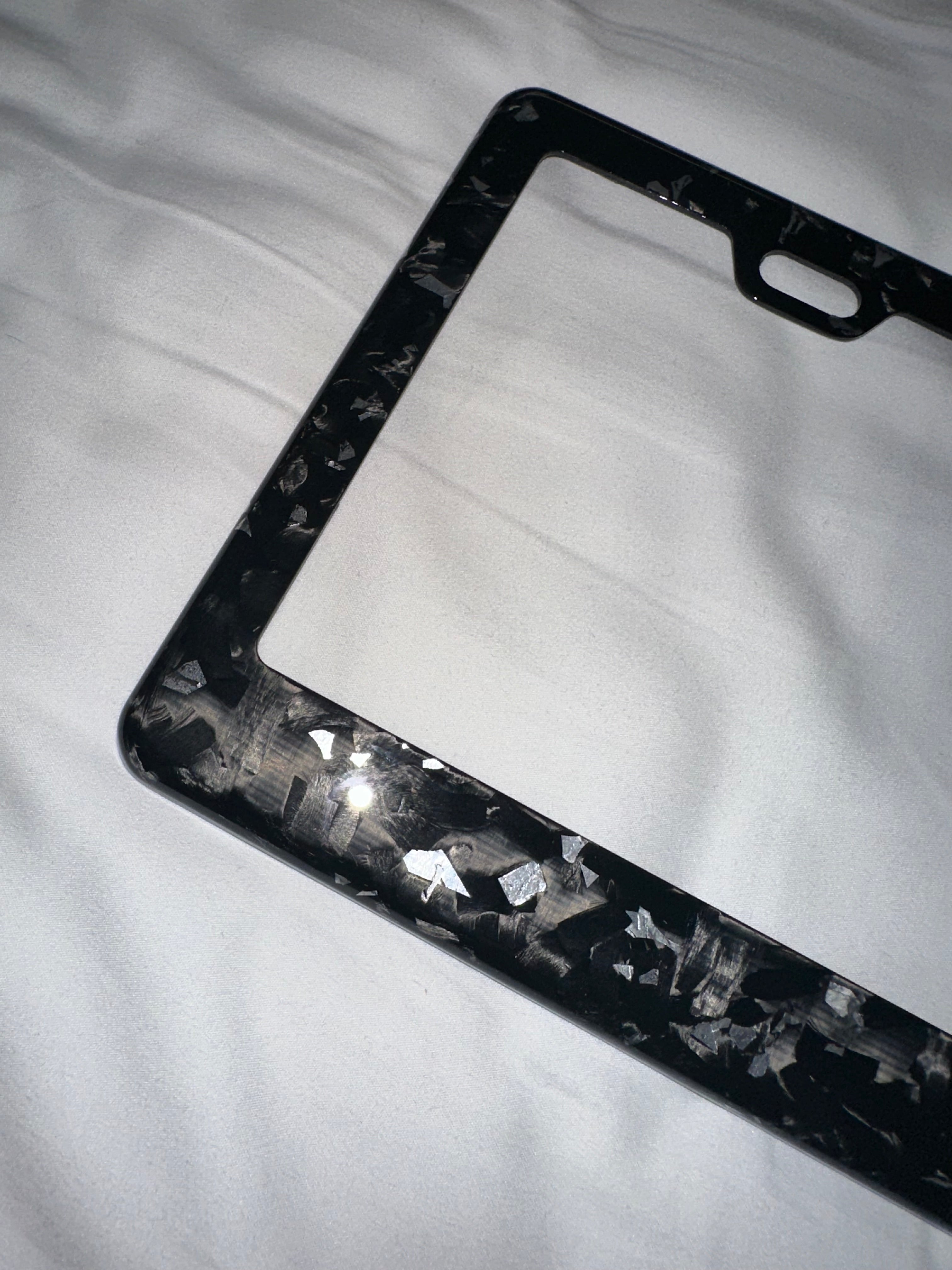 Colored Forged Carbon Fiber Universal License Plate Frame.