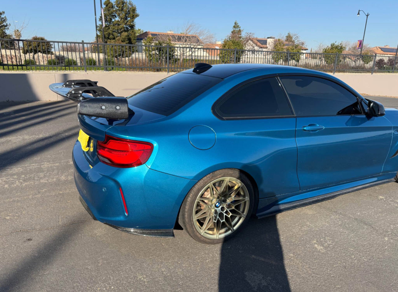 AD Style Carbon Fiber Swan Neck Wing - BMW G87 / F87 M2 & G42 / F22 2 series.