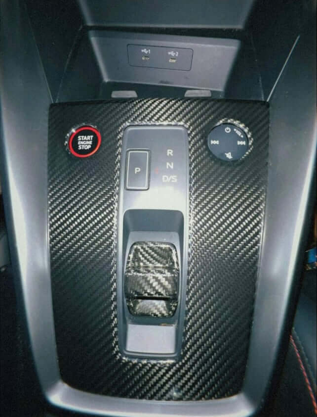 Carbon Fiber Gear Shift Cover - Audi 8Y RS3, S3, & A3.