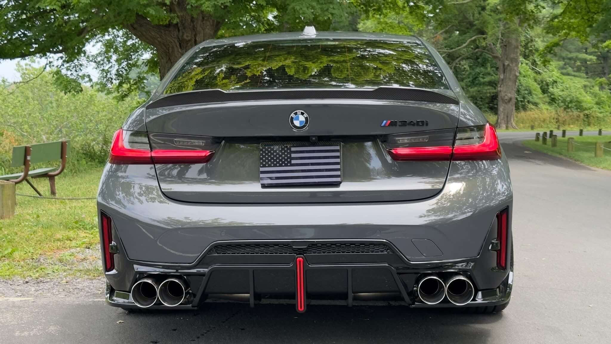 ABS Gloss Black Diffuser W/ Brake Light- BMW G20 3 Series LCI.