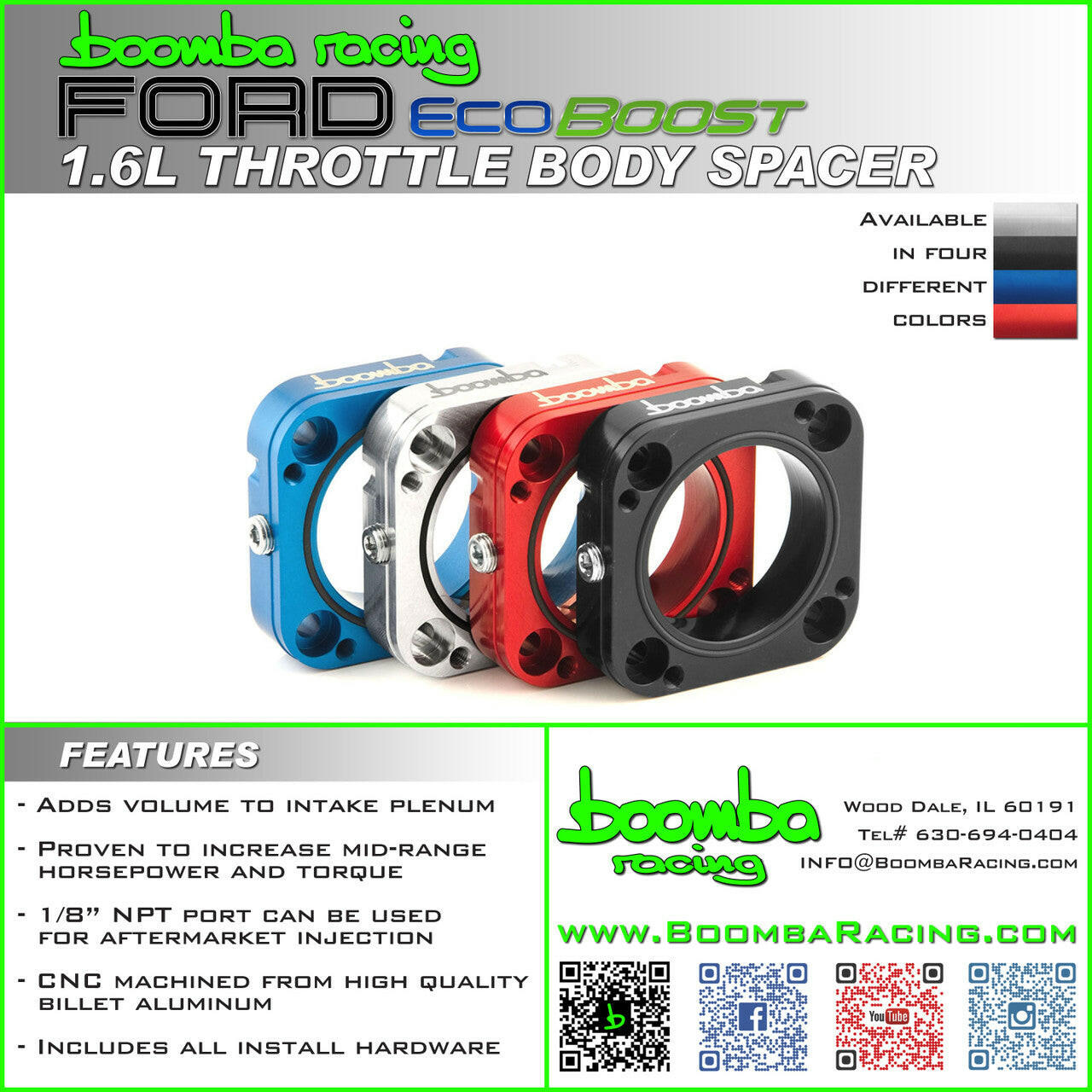 FORD 1.6L THROTTLE BODY SPACER.