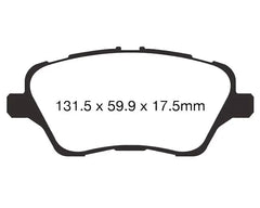 EBC Racing Front RP-X Track & Race Brake Pads Ford Fiesta ST Mk7 2012-2017.