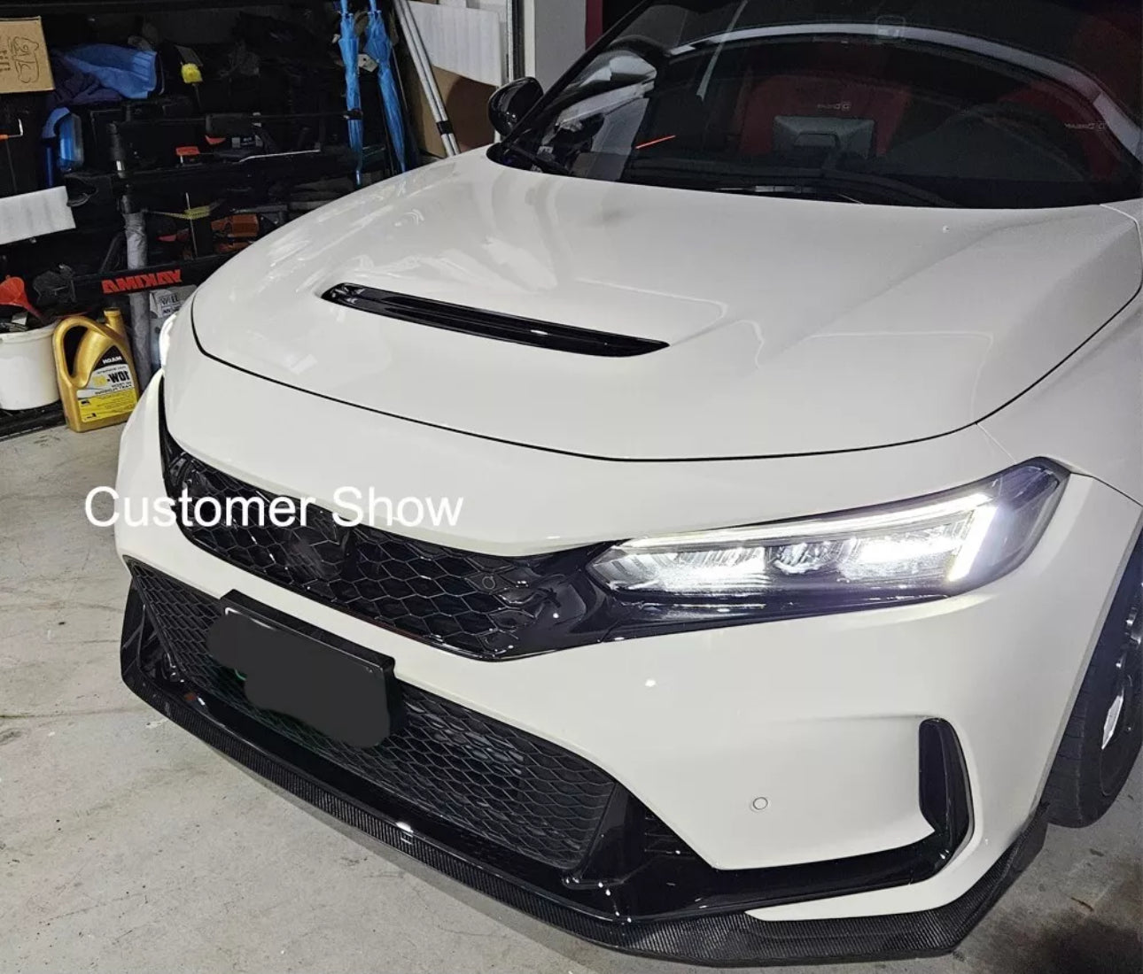 Honda Civic 11Th FL5 TYPE R 23+ Carbon Fiber Front winglet Lip extension.